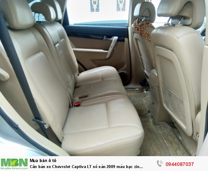 Cần bán xe Chevrolet Captiva LT số sàn 2009 màu bạc zin cực chất
