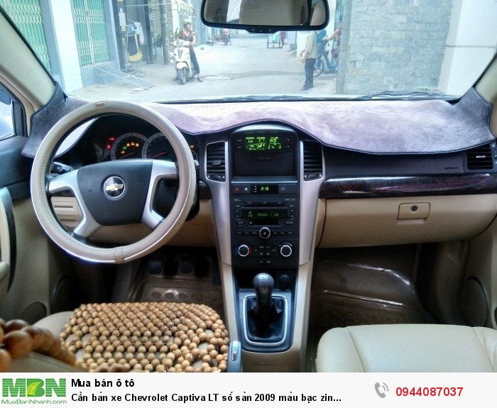 Cần bán xe Chevrolet Captiva LT số sàn 2009 màu bạc zin cực chất