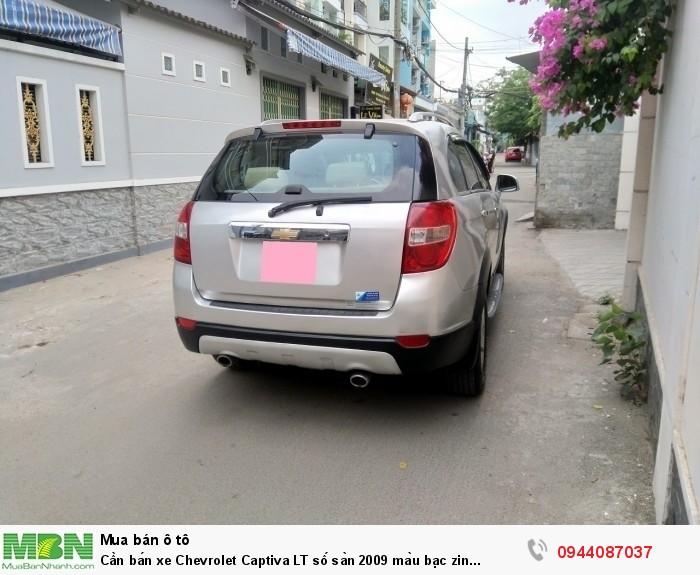 Cần bán xe Chevrolet Captiva LT số sàn 2009 màu bạc zin cực chất
