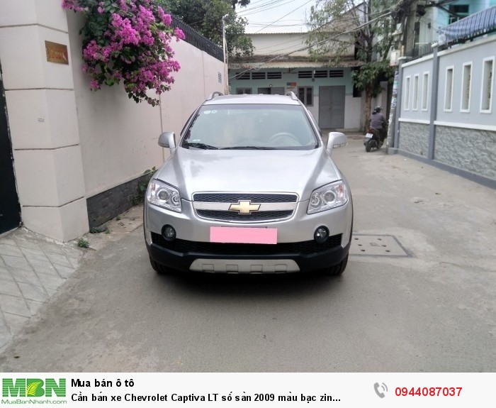 Cần bán xe Chevrolet Captiva LT số sàn 2009 màu bạc zin cực chất