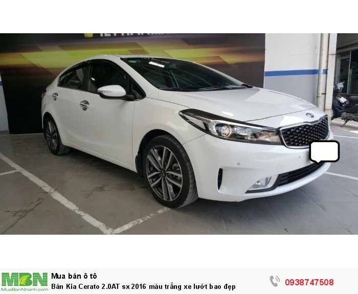 Bán Kia Cerato 2.0AT sx 2016 màu trắng xe lướt bao đẹp