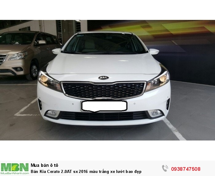 Bán Kia Cerato 2.0AT sx 2016 màu trắng xe lướt bao đẹp