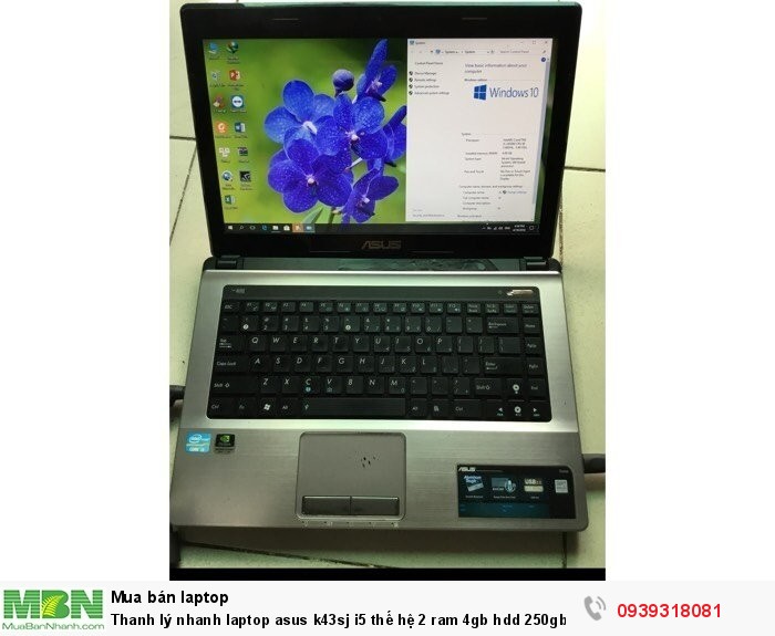 Thanh lý nhanh laptop asus k43sj i5 thế hệ 2 ram 4gb hdd 250gb giá quá rẻ 3tr50