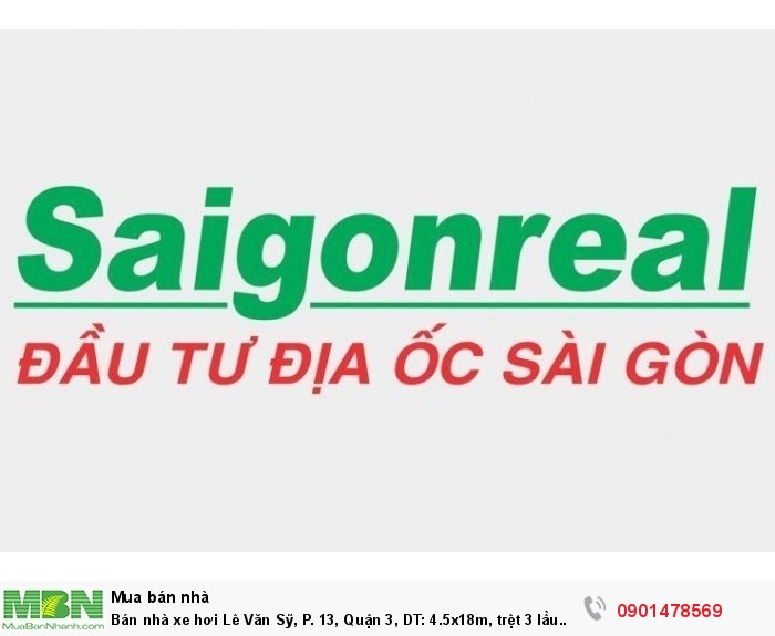 Bán nhà xe hơi  Lê Văn Sỹ, P. 13, Quận 3, DT: 4.5x18m, trệt 3 lầu nhà rất đẹp.