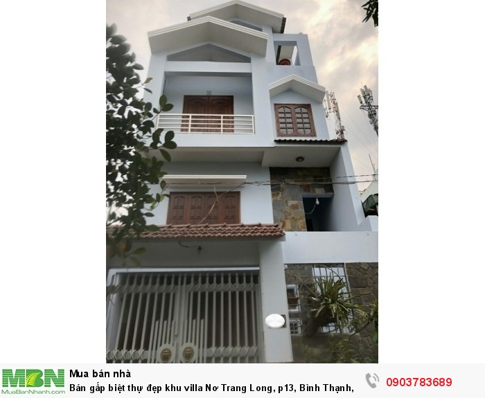 Bán gấp biệt thự đẹp khu villa Nơ Trang Long, p13, Bình Thạnh, 3 lầu có gara ô tô