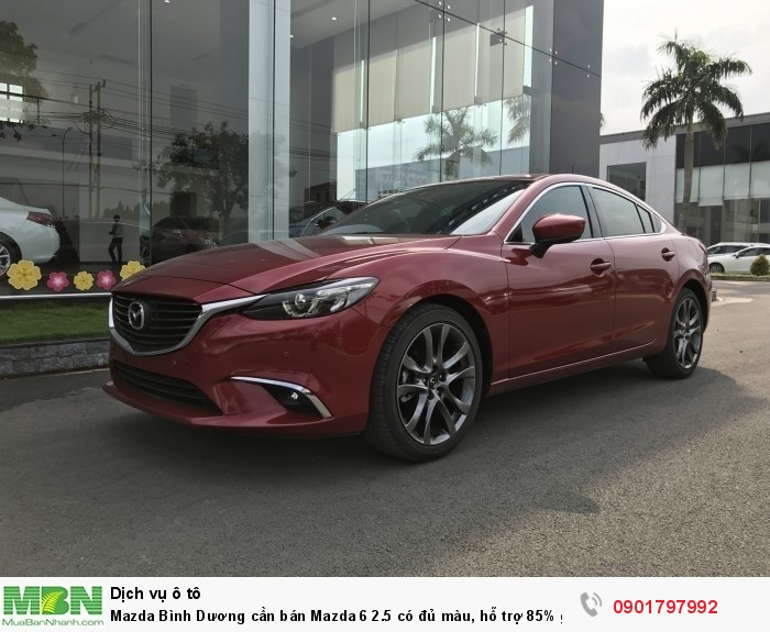 Mazda 6 2.5 Premium 2018 mới 100%, Mazda Bình Dương có đủ màu, hỗ trợ 85% giá trị xe, nhiều ưu đãi