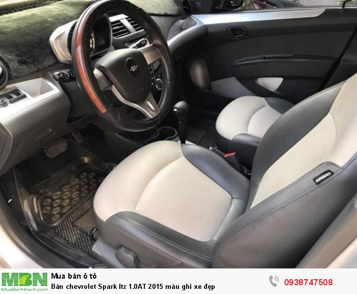 Bán chevrolet Spark ltz 1.0AT 2015 màu ghi xe đẹp
