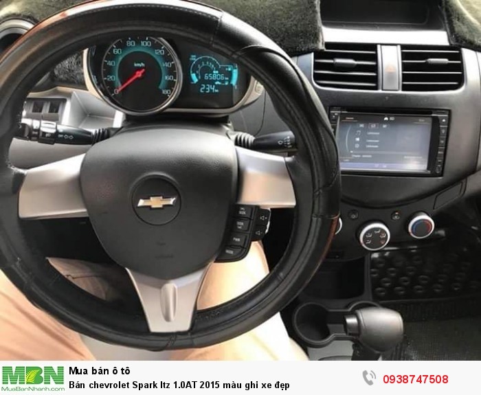 Bán chevrolet Spark ltz 1.0AT 2015 màu ghi xe đẹp