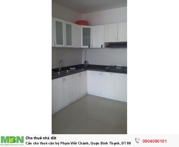 Cần cho thuê căn hộ Phạm Viết Chánh, Quận Bình Thạnh, DT 80m2, 2pn