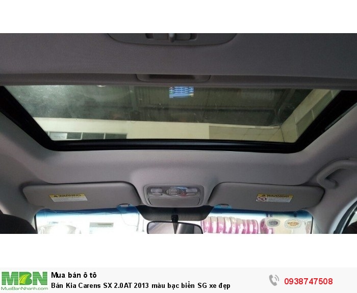 Bán Kia Carens SX 2.0AT 2013 màu bạc biển SG xe đẹp