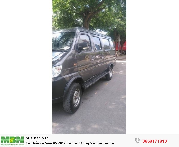 Cần bán xe Sym V5 2012 bán tải 675 kg 5 người xe zin