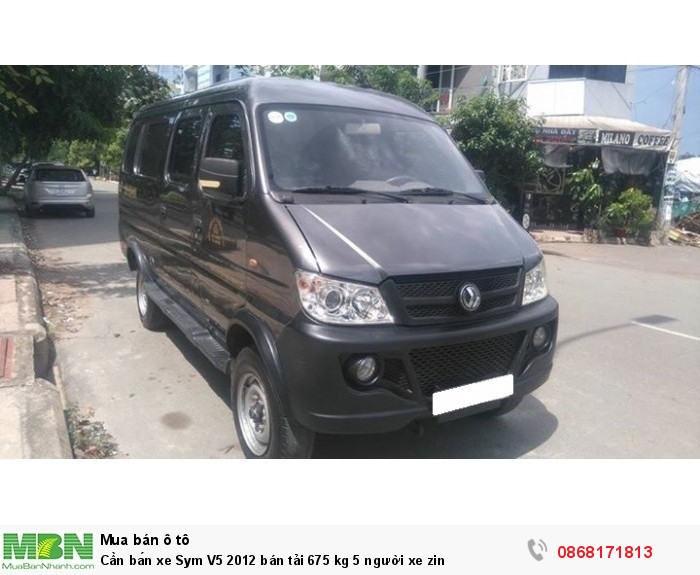 Cần bán xe Sym V5 2012 bán tải 675 kg 5 người xe zin