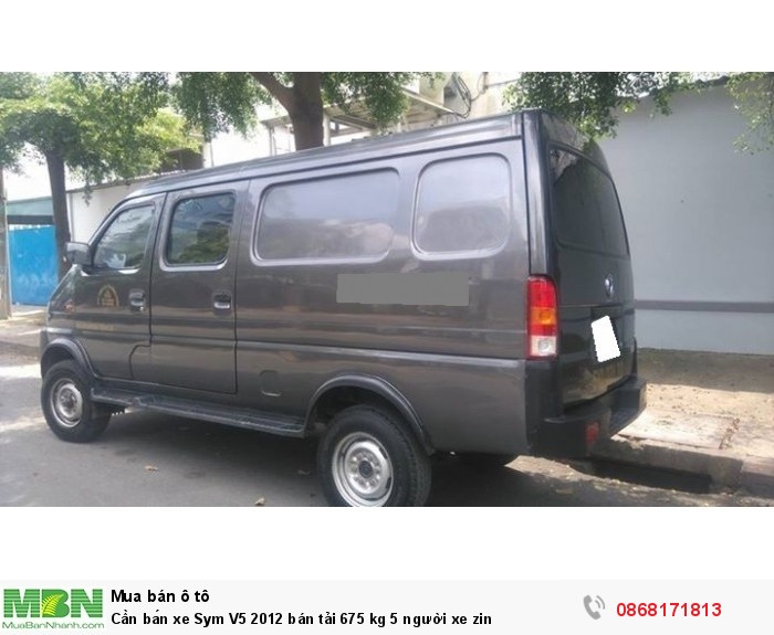 Cần bán xe Sym V5 2012 bán tải 675 kg 5 người xe zin