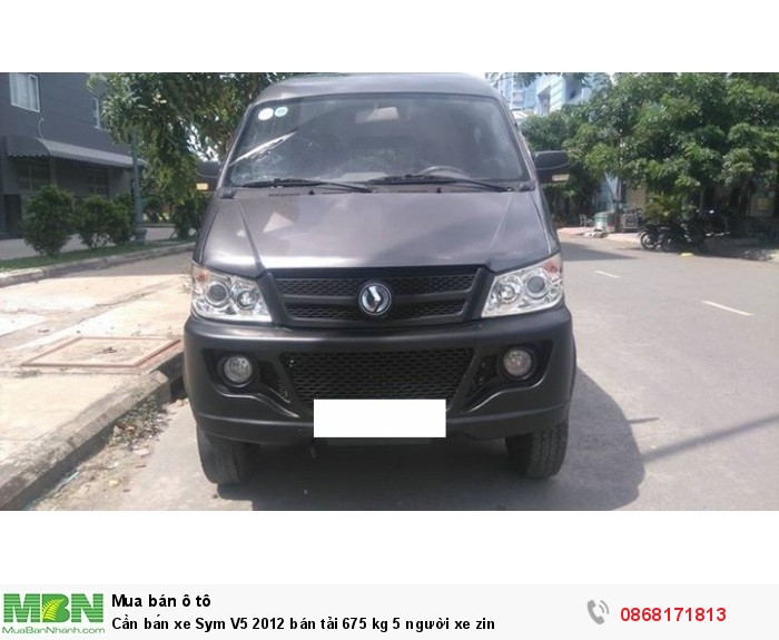 Cần bán xe Sym V5 2012 bán tải 675 kg 5 người xe zin
