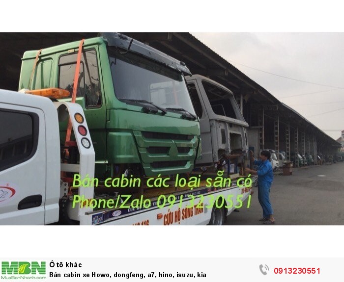 Bán cabin xe Howo, dongfeng, a7, hino, isuzu, kia