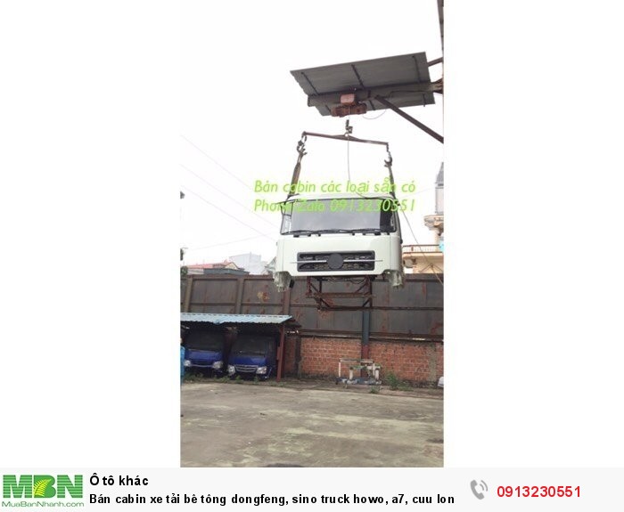 Bán Cabin Xe Tải Bê Tông, A7, Cuu Long, Trường Giang, Huyndai, Kia, C&C, Camc, Vinaxuki , Jac, Đô Thành