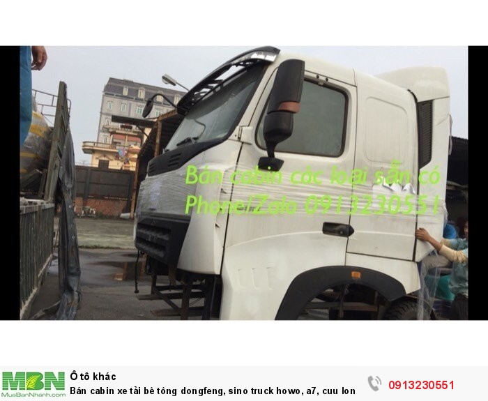 Bán Cabin Xe Tải Bê Tông Dongfeng, Sino Truck Howo, A7, Cuu Long, Trường Giang, Huyndai, Kia, C&C