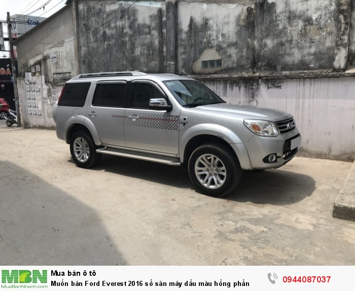 Muốn bán Ford Everest 2016 số sàn máy dầu màu hồng phấn