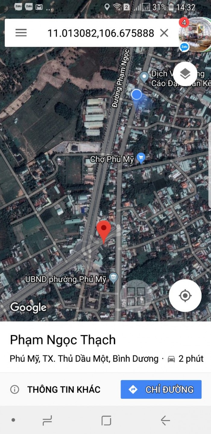 Bán đất tại Đường Huỳnh Văn Lũy, Thủ Dầu Một,  Bình Dương giá 21 Triệu/m²