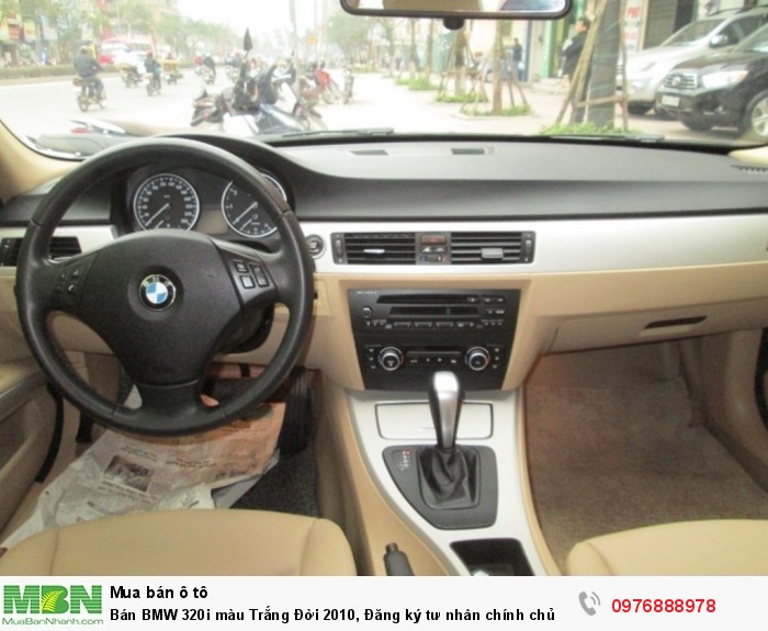 Bán BMW 320i màu Trắng  Đời 2010, Đăng ký tư nhân chính chủ  Biển 29AXY.688 Hà Nôi