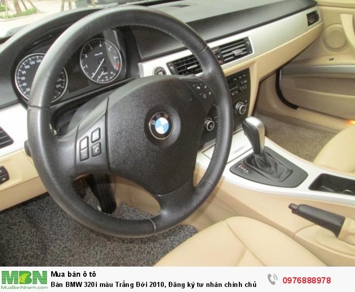 Bán BMW 320i màu Trắng  Đời 2010, Đăng ký tư nhân chính chủ  Biển 29AXY.688 Hà Nôi
