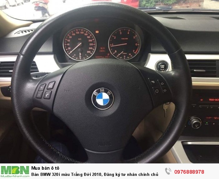 Bán BMW 320i màu Trắng  Đời 2010, Đăng ký tư nhân chính chủ  Biển 29AXY.688 Hà Nôi