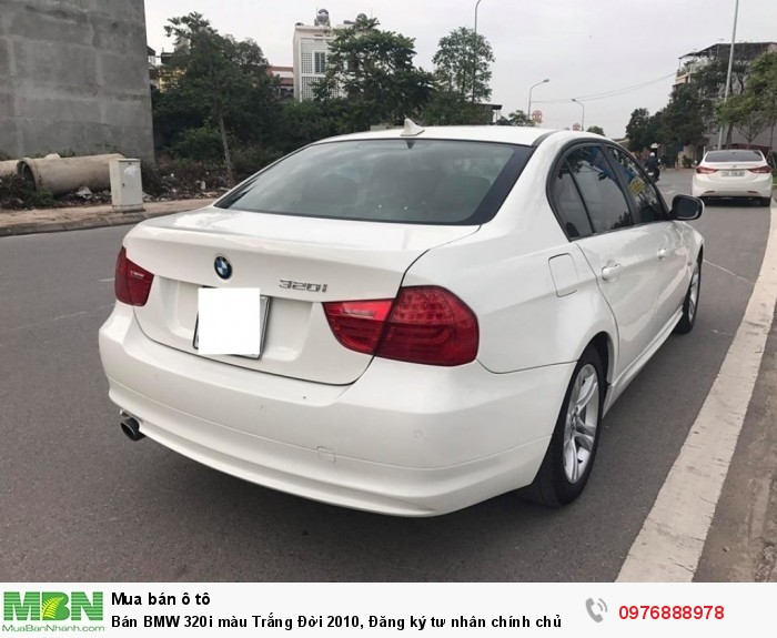 Bán BMW 320i màu Trắng  Đời 2010, Đăng ký tư nhân chính chủ  Biển 29AXY.688 Hà Nôi