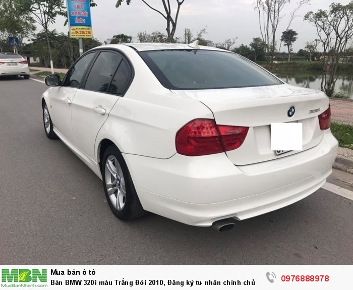 Bán BMW 320i màu Trắng  Đời 2010, Đăng ký tư nhân chính chủ  Biển 29AXY.688 Hà Nôi