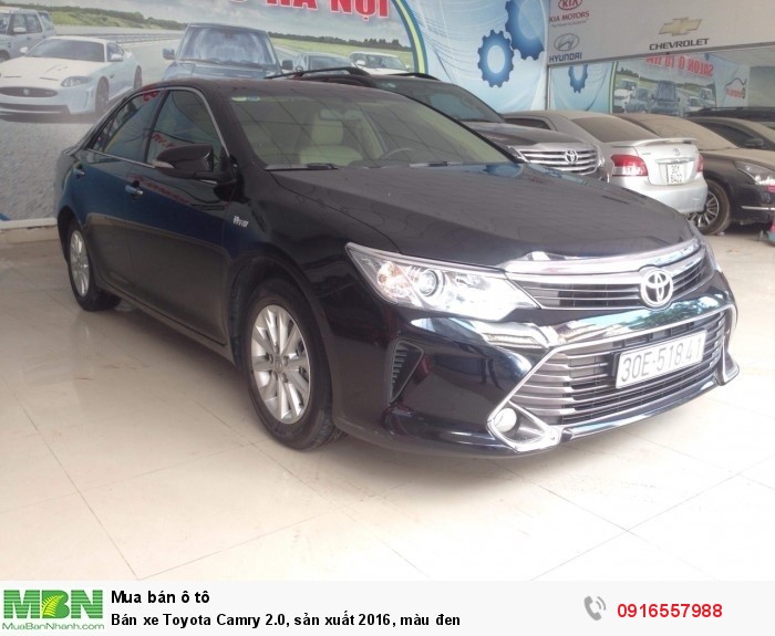 Bán xe Toyota Camry 2.0, sản xuất 2016, màu đen