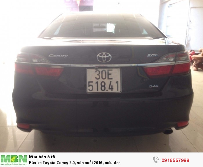 Bán xe Toyota Camry 2.0, sản xuất 2016, màu đen