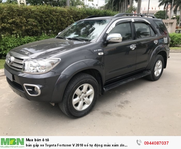 bán gấp xe Toyota Fortuner V 2010 số tự động màu xám zin cọp