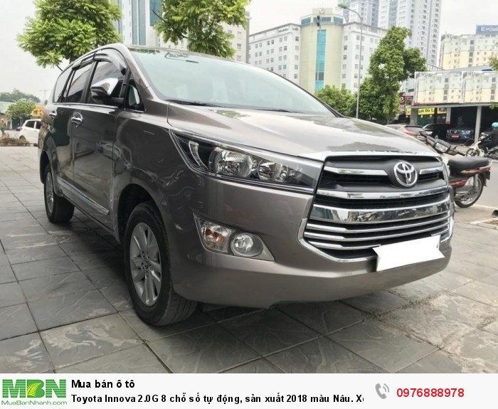 Toyota Innova 2.0G 8 chỗ số tự động, sản xuất 2018 màu Nâu. Xe Siêu Lướt