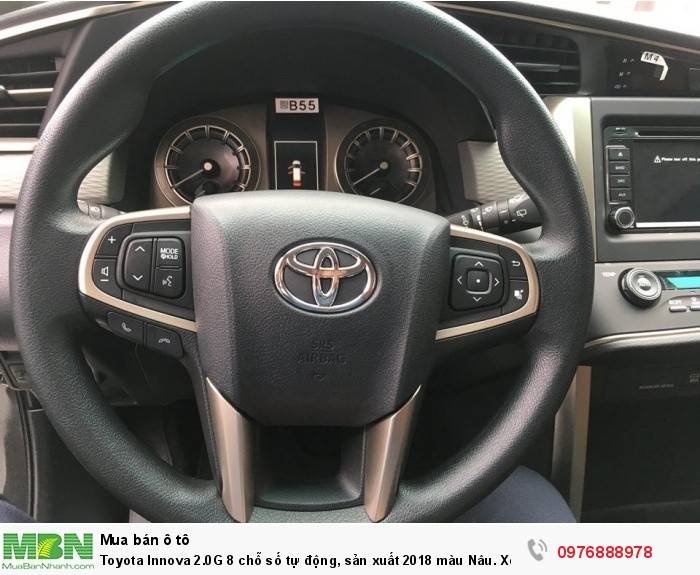 Toyota Innova 2.0G 8 chỗ số tự động, sản xuất 2018 màu Nâu. Xe Siêu Lướt