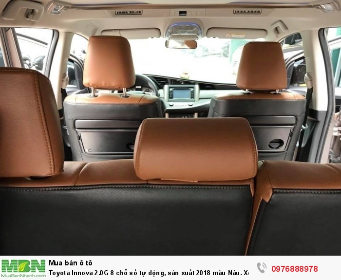 Toyota Innova 2.0G 8 chỗ số tự động, sản xuất 2018 màu Nâu. Xe Siêu Lướt