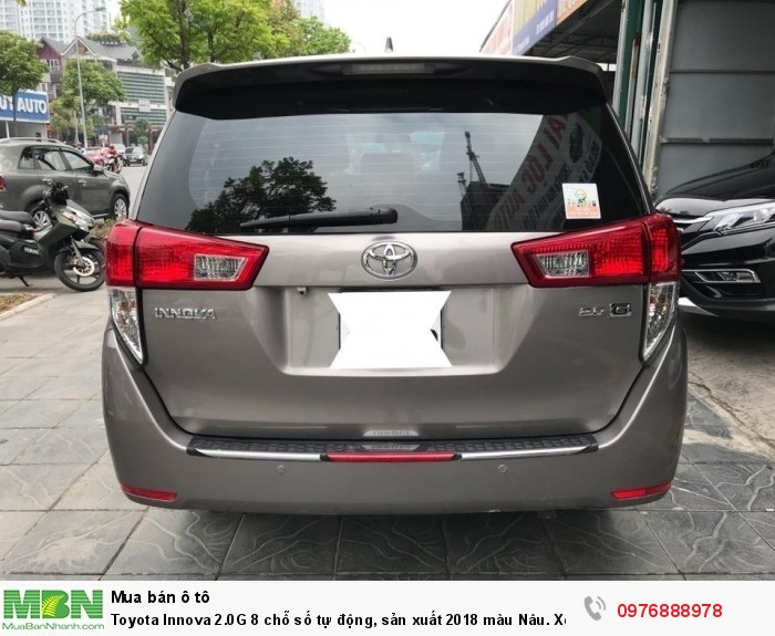 Toyota Innova 2.0G 8 chỗ số tự động, sản xuất 2018 màu Nâu. Xe Siêu Lướt