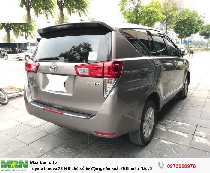 Toyota Innova 2.0G 8 chỗ số tự động, sản xuất 2018 màu Nâu. Xe Siêu Lướt