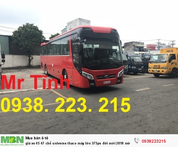 Giá xe 45 47 chỗ Universe thaco máy lớn 375ps đời mới 2018 mới rẻ giao nhanh nhất sài gòn