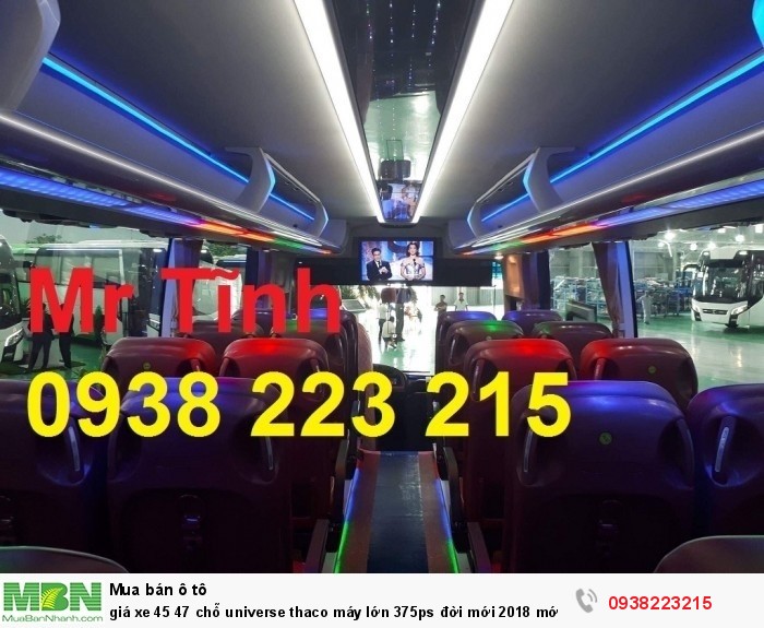 Giá xe 45 47 chỗ Universe thaco máy lớn 375ps đời mới 2018 mới rẻ giao nhanh nhất sài gòn