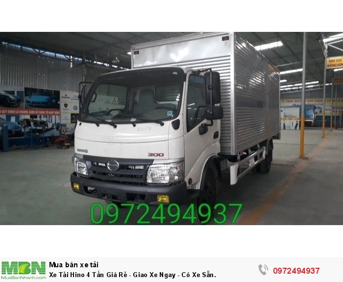 Xe Tải Hino 4 Tấn Giá Rẻ - Giao Xe Ngay - Có Xe Sẵn.