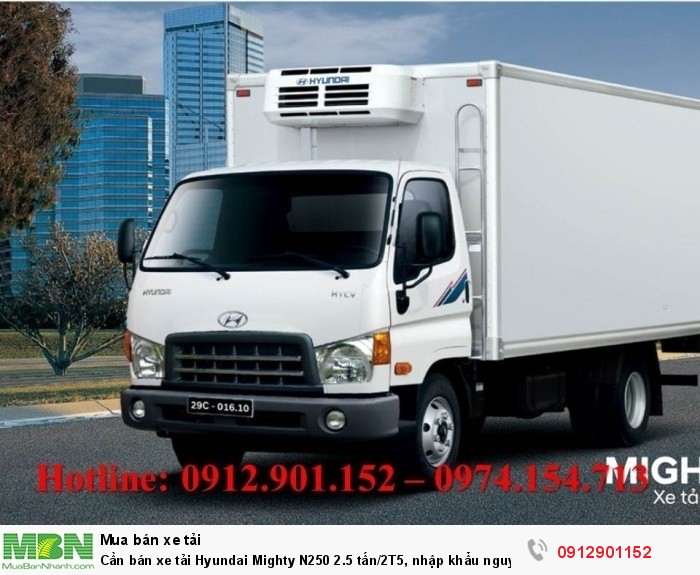 Cần bán xe tải Hyundai Mighty N250 2.5 tấn/2T5, nhập khẩu nguyên chiếc mới 100%
