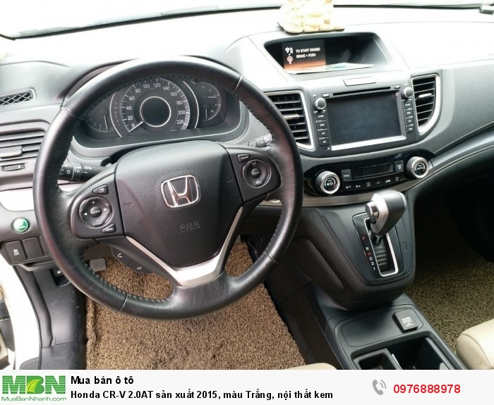 Honda  CR-V 2.0AT sản xuất 2015, màu Trắng, nội thất kem