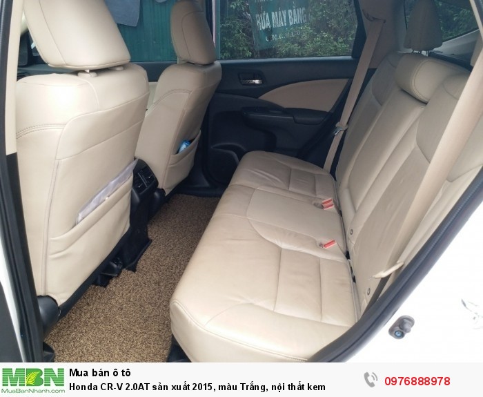Honda  CR-V 2.0AT sản xuất 2015, màu Trắng, nội thất kem