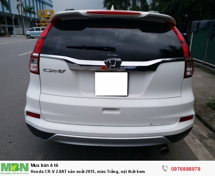 Honda  CR-V 2.0AT sản xuất 2015, màu Trắng, nội thất kem