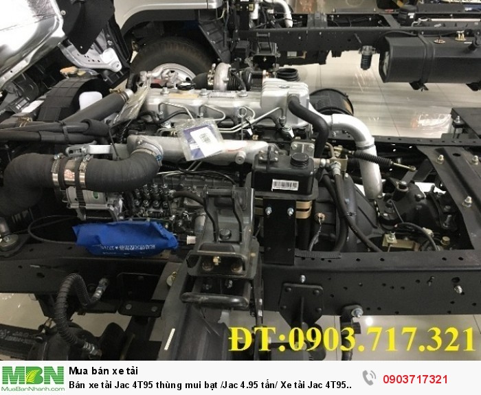 Bán xe tải Jac 4T95 thùng mui bạt /Jac 4.95 tấn/ Xe tải Jac 4T95 /Xe Jac 4t95 / 4tan95 (HFC1048K)