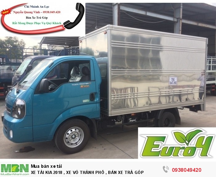 Xe Tải Thaco Kia K200 - Euro 4 - Mới nhất - Hổ trợ trả góp