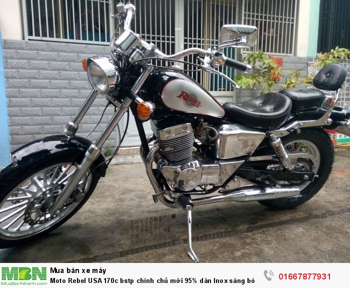 Moto Rebel USA 170c bstp chính chủ mới 95% dàn Inox sáng bóng