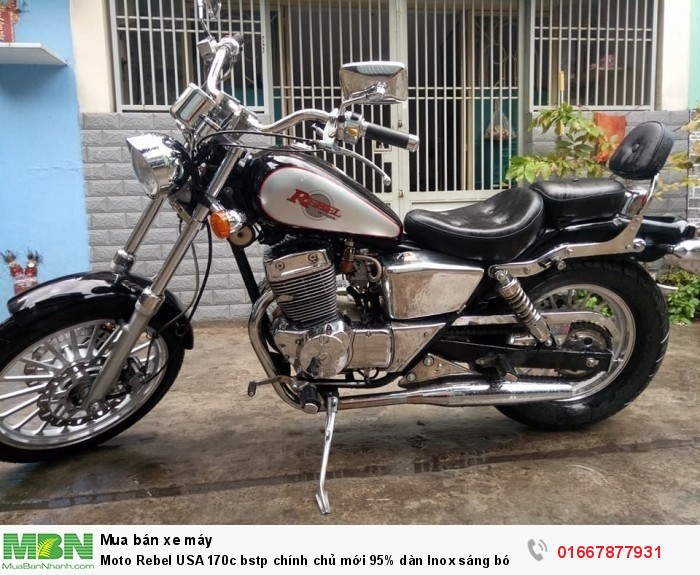 Moto Rebel USA 170c bstp chính chủ mới 95% dàn Inox sáng bóng