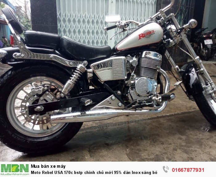 Moto Rebel USA 170c bstp chính chủ mới 95% dàn Inox sáng bóng