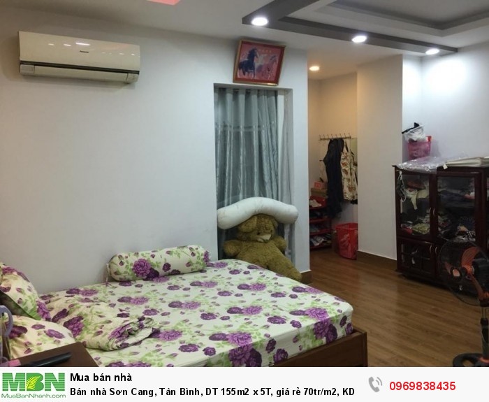 Bán nhà Sơn Cang, Tân Bình, DT 155m2 x 5T, giá rẻ 70tr/m2, KD cho thuê, giá 10.5 tỷ.