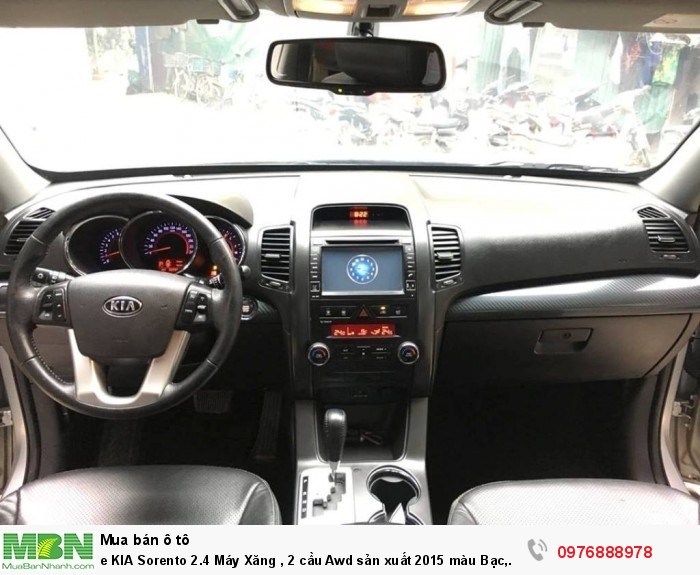 KIA Sorento 2.4 Máy Xăng , 2 cầu Awd sản xuất 2015 màu Bạc, Biển Hà Nội